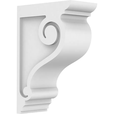 Standard Scroll Architectural Grade PVC Corbel, 3W X 8D X 12H